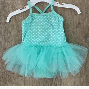 Ocean Pacific Girl’s Size 3-6 Months Adorable Mint Green One Piece Tutu Swimsuit